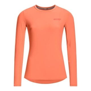 CEP Damen Laufshirt Rundhals Langarm Gr. L - Farbe: Orange