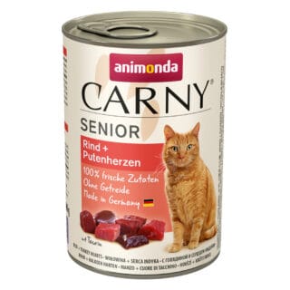 animonda Carny Senior 6 x 400 g - Rind + Putenherzen