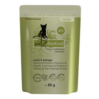 catz finefood 8 x 85 g - Lachs & Geflügel