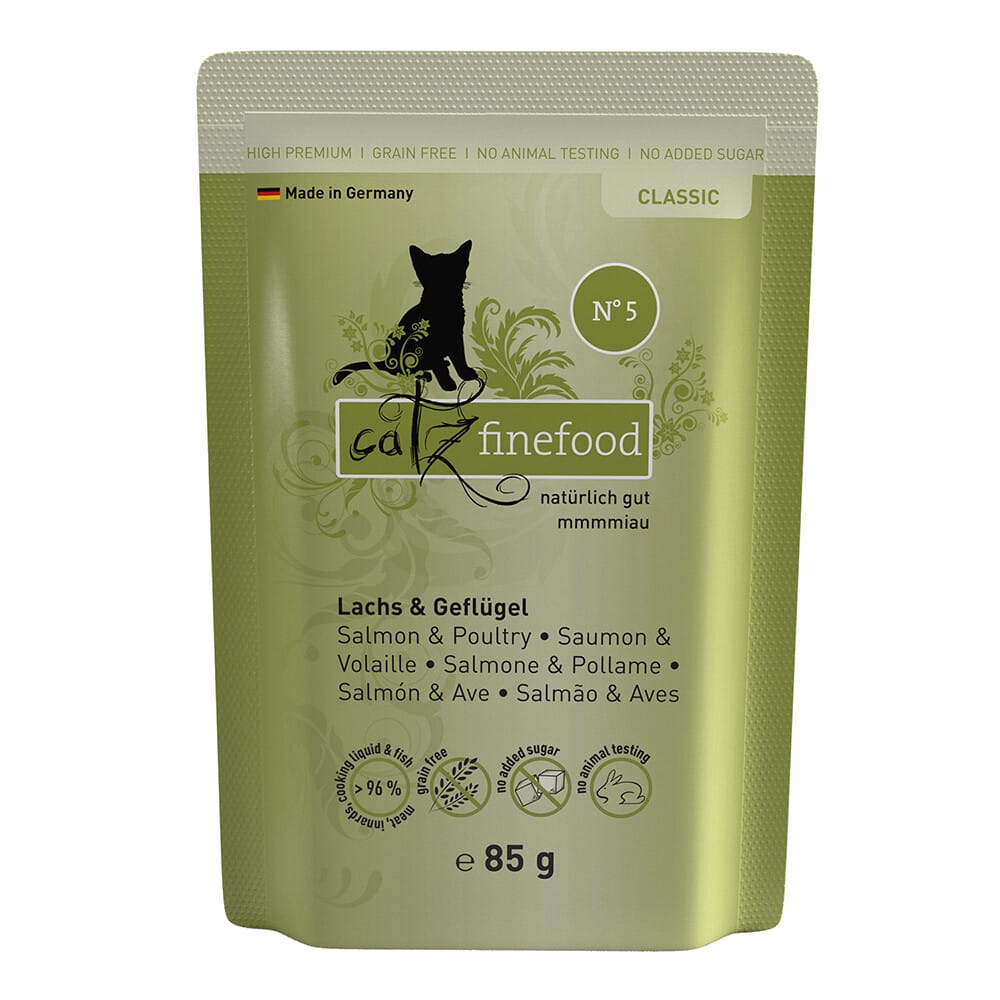 catz finefood 8 x 85 g - Lachs & Geflügel