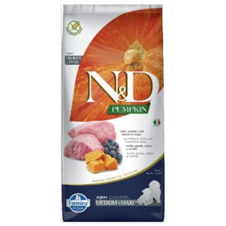 Farmina N&D Pumpkin Puppy Medium & Maxi mit Lamm und Blaubeere - 12 kg