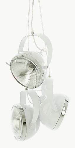 Hängelampe "Fahrzeugscheinwerfer" weiß