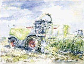Kunstdruck Claas Jaguar 950 Feldhäcksler