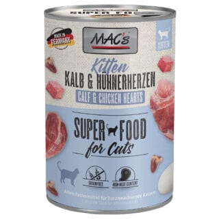 MAC's Cat Kitten 6 x 400 g - Kitten Kalb & Hühnerherzen