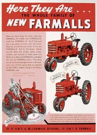 New Farmalls "Here They Are" Kunstdruck