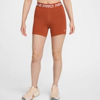 Nike Pro 365 Damen Shorts 5 Zoll - Größe L, Orange für Sport & Training