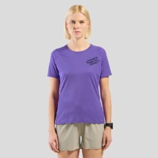 Odlo T-Shirt Kurzarm Crew Neck Essential Gr. L für Damen - Bequem und atmungsaktiv für den Lauf