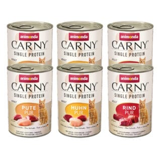Probierpaket animonda Carny Single Protein Adult Mix - 6 x 400 g