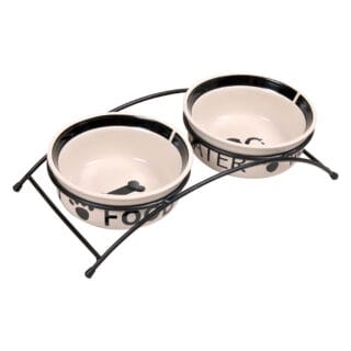Trixie Eat on Feet Napfset mit Ständer - 2 x 600 ml, ⌀ 15 cm