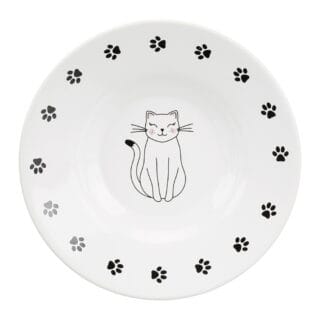 Trixie Keramikteller Katze für kurznasige Rassen - 200 ml, ⌀ 15 cm