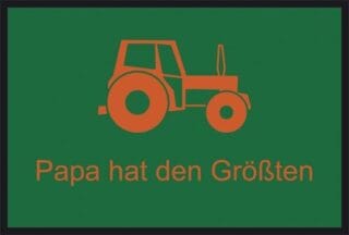 Velours-Fußmatte Traktor "Papa hat den Größten"