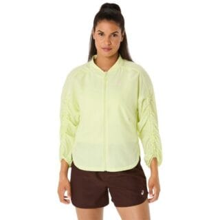 ASICS NAGINO™ Laufjacke Gr. L Gelb für Damen - Leichte, atmungsaktive Laufjacke für optimalen Komfort
