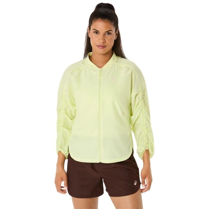ASICS NAGINO™ Laufjacke Gr. L Gelb für Damen - Leichte, atmungsaktive Laufjacke für optimalen Komfort