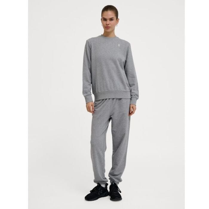 Hummel Pulse Sweat Crewneck Gr. L Grau Damen - Bequemer Pullover für Lauf und Training, ideal für aktive Frauen!