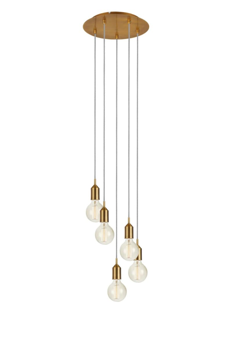 Bronx Deckenlampe Bronze 5 Lampen Runde