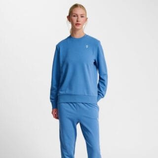 Hummel Pulse Sweat Crewneck Damen – Blau, Bequemes Training & Entspannung, Perfekt für Sport und Freizeit