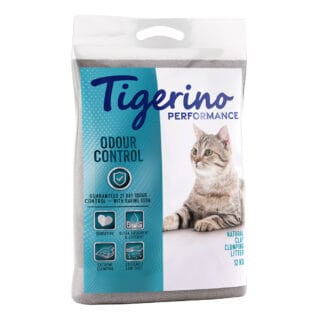 Tigerino Performance Odour Control Katzenstreu mit Natron - parfümfrei - Sparpaket 2 x 12 kg