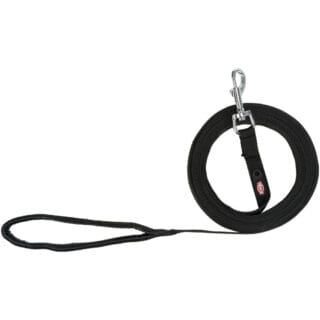 Trixie Schleppleine Baumwolle, schwarz - Größe: M-L: 5 m lang / 20 mm breit