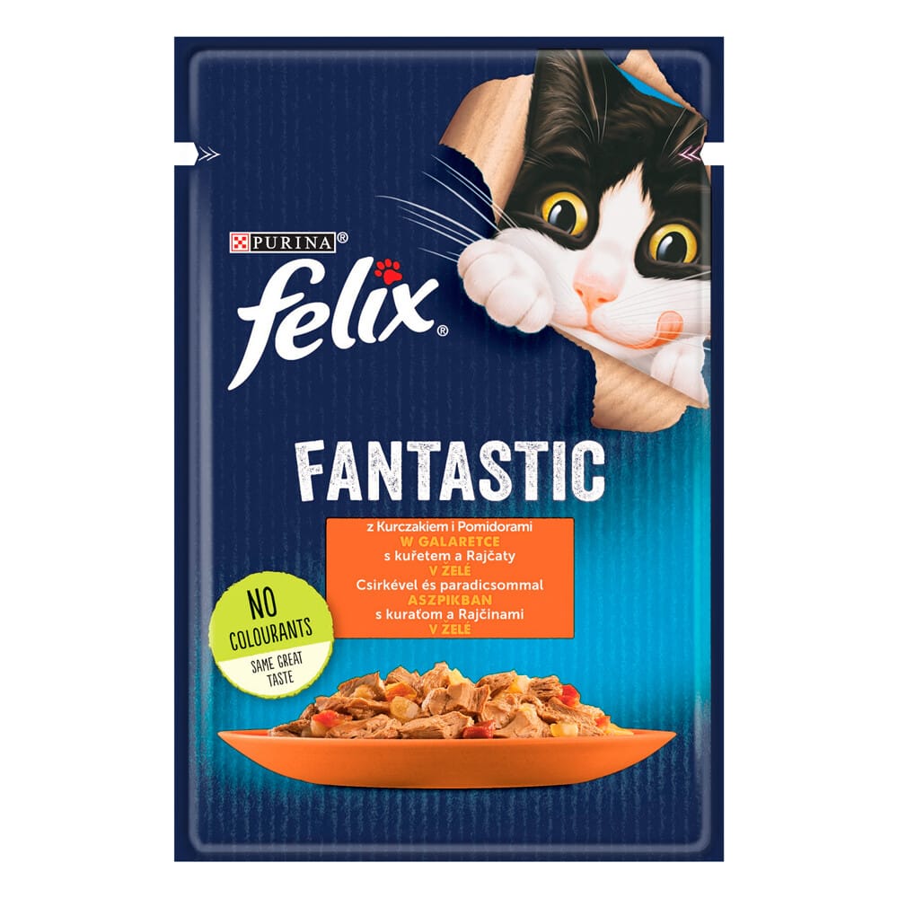 Felix Fantastic Pouches 26 x 85 g - Huhn und Tomate