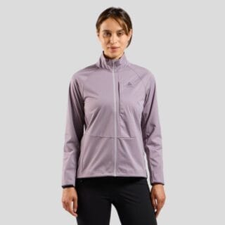 Odlo Zeroweight Pro Warm Laufjacke L, winddicht & bequem für kalte Wetterläufe, in Lila