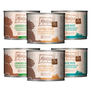 Probierpaket MjAMjAM purer Fleischgenuss 6 x 200 g - Mixpaket (3 Sorten)