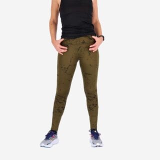PUMA Seasons Brushed Tights Damen Gr. L - Grün, Sportleggings für Komfort und Style