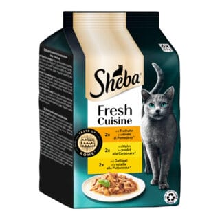 Sheba Fresh Cuisine Taste of Rome 6 x 50 g - Truthahn, Huhn & Geflügel in Sauce