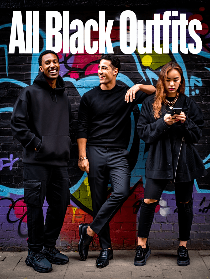 artikel streetwear all black outfits