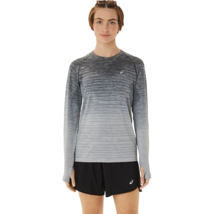 ASICS Seamless LS Top Damen M - Grau | Atmungsaktiv & Bequem für Läuferinnen