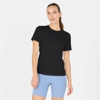 Endurance Damen Nan S/S Laufshirt Gr. 36, Schwarz – Leicht, Atmungsaktiv & Perfekt für Höchstleistungen