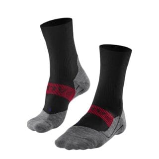 FALKE® RU4 Endurance Cool Socken Herren Gr. 39-41 Schwarz/Grau - Hochwertige Laufsocken