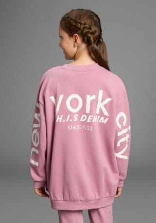H.I.S Sweatshirt "Loose fit Sweatshirt mit Rückenprint" NEU: H.I.S für TEENS Sweatshirt mit großem Rückenprint