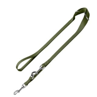 HUNTER Verstellbare Führleine London, olivgrün - 200 cm lang, 10 mm breit