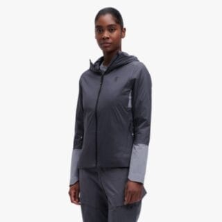 Insulator Jacke XL Damen wasserdichte Wollmantel für Laufen & Outdoor-Aktivitäten in Flint/Granite
