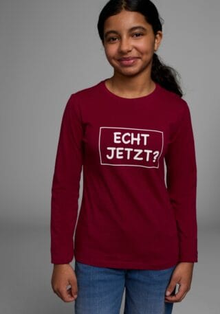 KIDSWORLD Langarmshirt "ECHT JETZT?" Langarm, Basic-Passform, mit peppigem und dynamischem Aufdruck