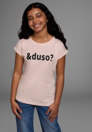 KIDSWORLD T-Shirt "&duso?" kurzärmelig, bedruckt, Rundhalsausschnitt, aus Baumwolle