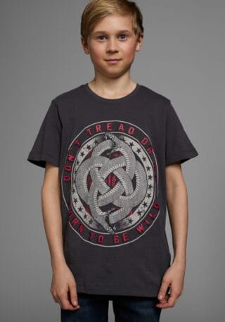 KIDSWORLD T-Shirt Kurzarm, Basic-Passform, mit modischem Druck, Rundhalsausschnitt