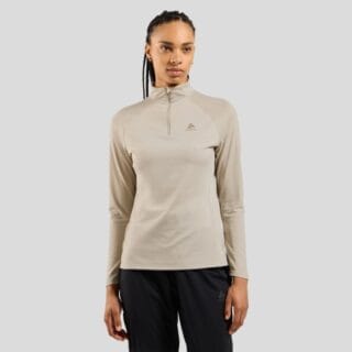 Odlo Essentials Ceramiwarm Mid Layer Half Zip Damen - Grau, Größe L