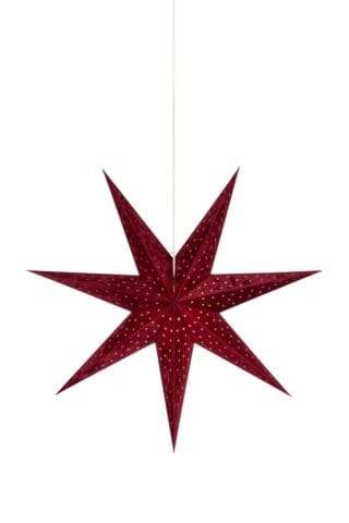Velours Sterne Rot 75 cm