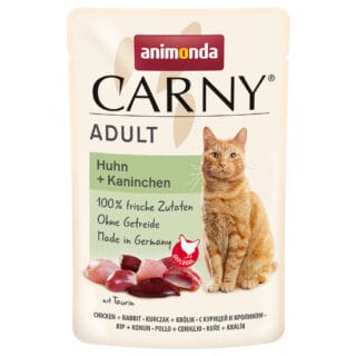 animonda Carny Pouch 12 x 85 g - Huhn & Kaninchen