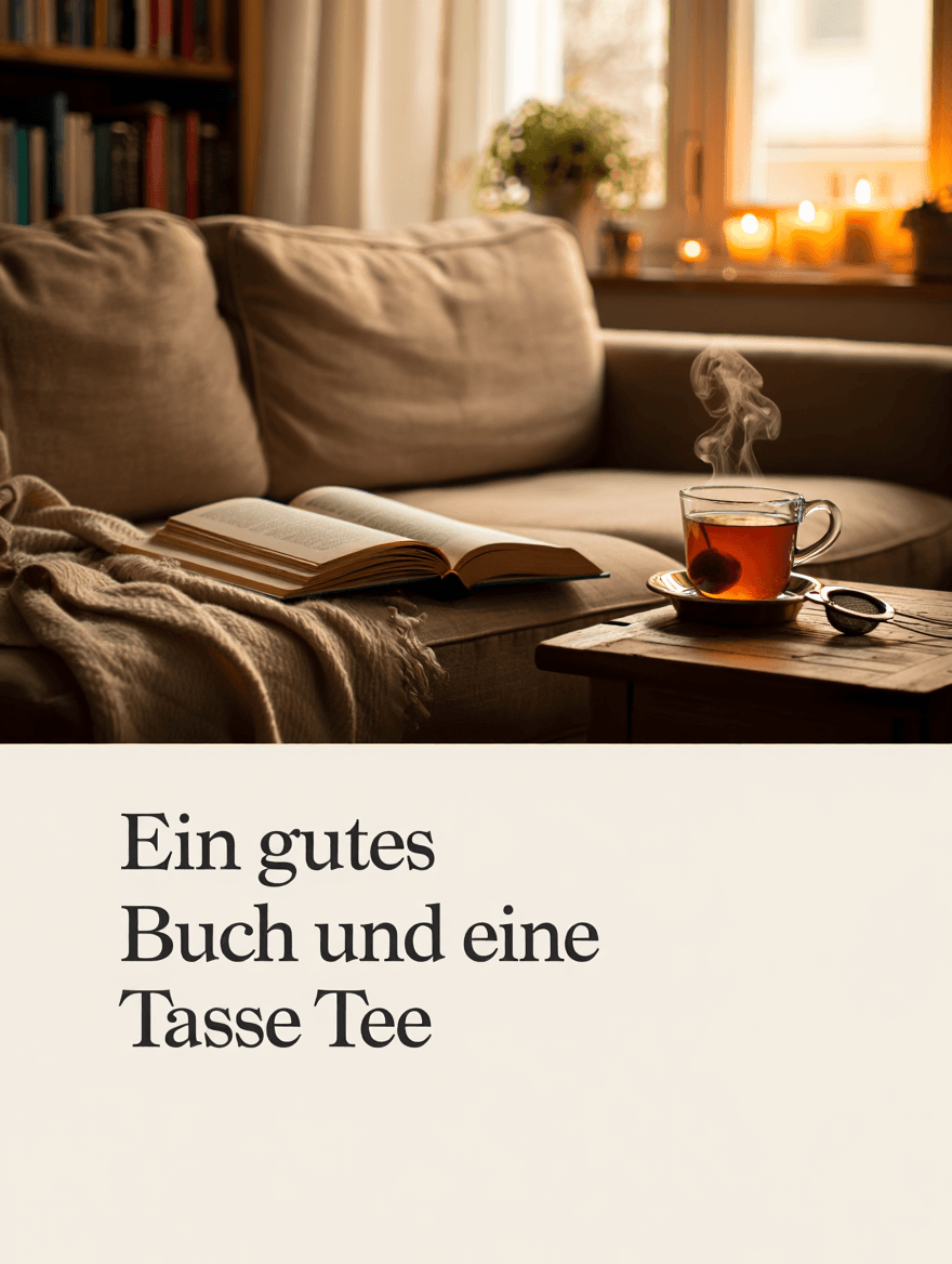 artikel haushalt ein gutes buch und eine tasse tee