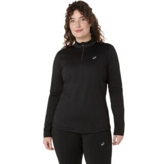 ASICS Core LS ½ Zip Winter Top Gr. XS Schwarz Damen