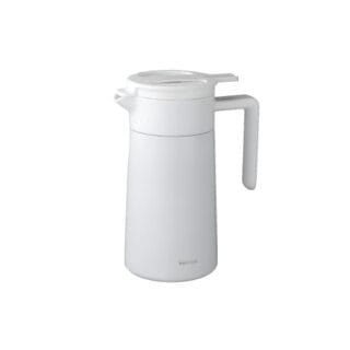 Hario doppelwandige Thermokanne mit Keramikbeschichtung, 600 ml – Weiß