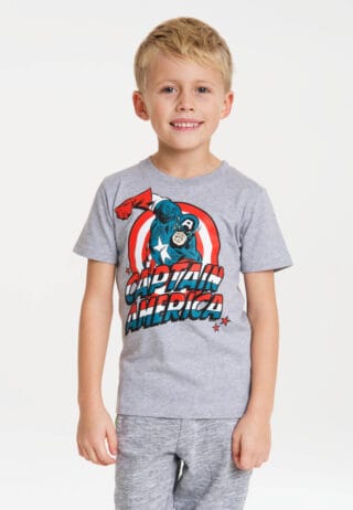 LOGOSHIRT T-Shirt "Captain America" mit großem Marvel-Frontprint