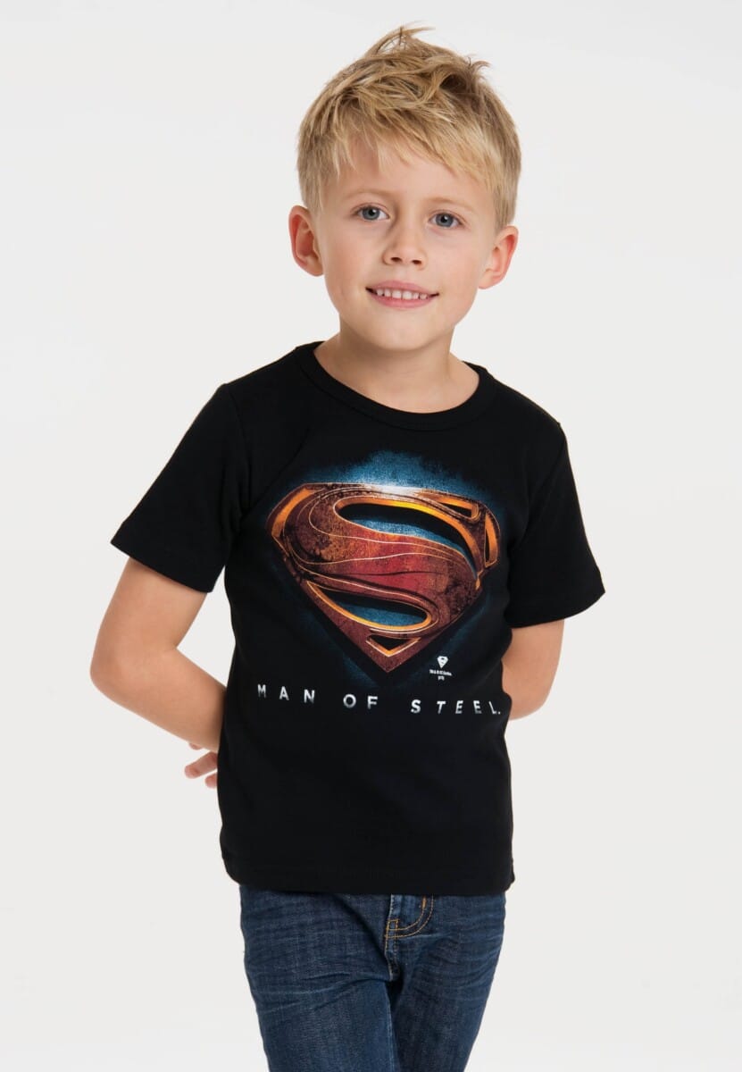 LOGOSHIRT T-Shirt "DC Superman Man of Steel", Print