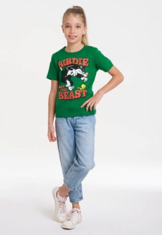 LOGOSHIRT T-Shirt "Looney Tunes - Sylvester & Tweety" mit lizenziertem Print