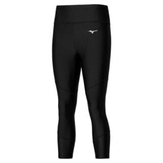 Mizuno Impulse Core 3/4 Tights L Damen – Bequemer Sitz, Atmungsaktiv, Ideal für Laufen & Training, Schwarz