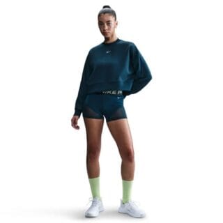 Nike DRI-FIT Oversized Crew Neck Cropped Top Gr. L Blau Damen