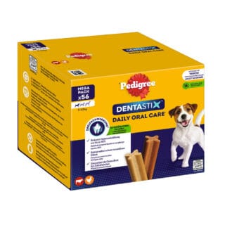 Pedigree Dentastix Hund: Zahnpflege Snacks für kleine Hunde (5-10 kg) - Multipack (56 Stück)