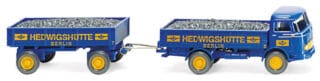 Pritschenhängerzug MB LP 321 - Hedwigshütte Modell von WIKING 1:87